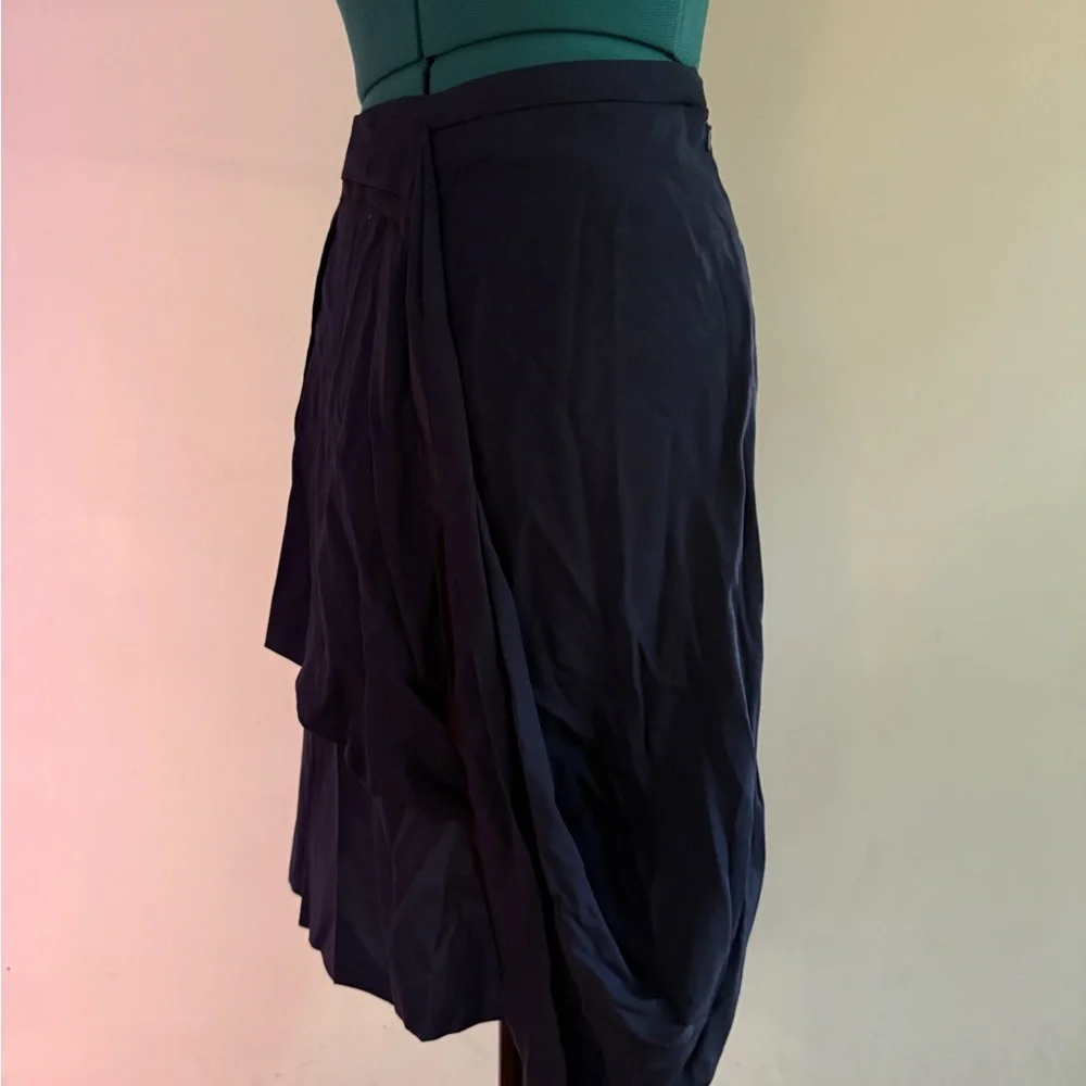 Maison Martin Margiela Asymmetrical Navy Blue Layered Skirt - Picture 3 of 7